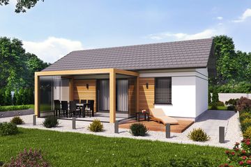  Projekt domu letniskowego Miami szkielet drewniany dom letniskowy (SLN2851) - projekt domu letniskowego parterowego - Zdjęcie 2