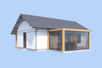  Projekt domu letniskowego Miami szkielet drewniany dom letniskowy (SLN2851) - projekt domu letniskowego parterowego - Zdjęcie 3