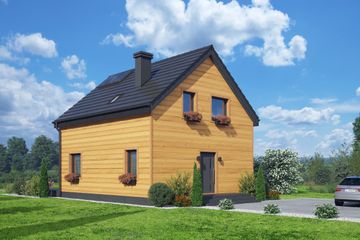  Projekt domu Grodziec bb 70 dws (KRP2767) - projekt domu parterowego z poddaszem - Zdjęcie 2