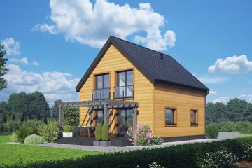  Projekt domu Gryfice bb 70 dws (KRP2752) - projekt domu parterowego z poddaszem - Zdjęcie 1