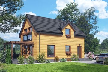  Projekt domu Osieczno bb 70 dws (KRP2765) - projekt domu parterowego z poddaszem - Zdjęcie 1