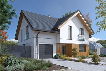  Projekt domu Mops (BSA2368) - projekt domu parterowego z poddaszem - Zdjęcie 1