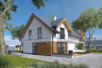  Projekt domu Mops (BSA2368) - projekt domu parterowego z poddaszem - Zdjęcie 5