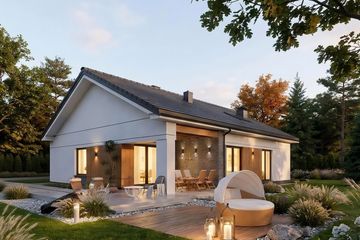  Projekt domu Domidea 1w5 (WAC1125) - projekt domu parterowego - Zdjęcie 2