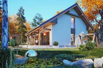  Projekt domu Paprotka z garażem 1-st. [A] (WRF2418) - projekt domu parterowego z poddaszem - Zdjęcie 5