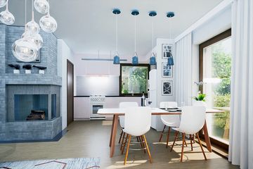  Projekt domu Paprotka bez garażu bliźniak [B-BL] (WRF2421) - projekt domu parterowego z poddaszem - Zdjęcie 4