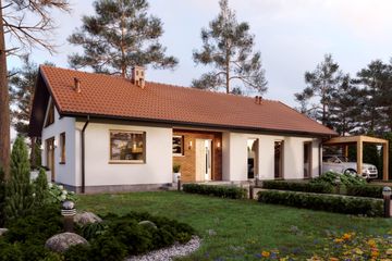  Projekt domu Ka238 SZ (PKT1298) - projekt domu parterowego - Zdjęcie 1