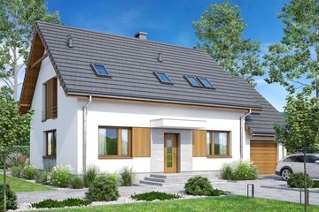  Projekt domu Rodzinek 4 (WOF1224) - projekt domu parterowego z poddaszem - Zdjęcie 1