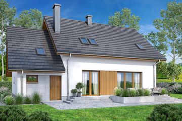  Projekt domu Rodzinek 4 (WOF1224) - projekt domu parterowego z poddaszem - Zdjęcie 4