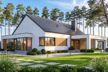  Projekt domu Bianco 3 modern (WOF1225) - projekt domu parterowego - Zdjęcie 1