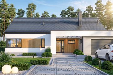  Projekt domu Bianco 3 modern (WOF1225) - projekt domu parterowego - Zdjęcie 2