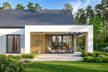  Projekt domu Bianco 3 modern (WOF1225) - projekt domu parterowego - Zdjęcie 4