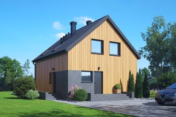  Projekt domu Grochowo nowe 3 bb pcr (KRP2768) - projekt domu parterowego z poddaszem - Zdjęcie 2