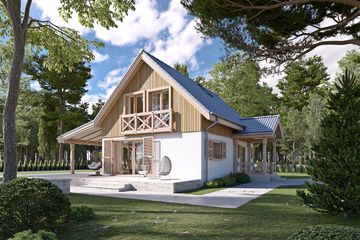  Projekt domu Aksamitka dr-S (BSA2366) - projekt domu parterowego z poddaszem - Zdjęcie 3