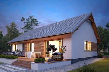  Projekt domu Gwiazdka 5 (BSA2365) - projekt domu parterowego - Zdjęcie 1