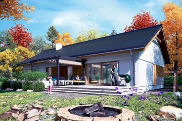  Projekt domu Jarzębina z garażem 1-st. [A] (WRF2416) - projekt domu parterowego - Zdjęcie 4