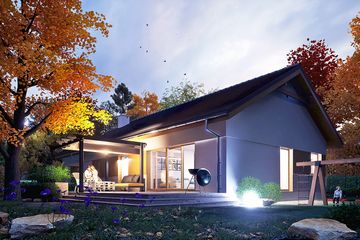  Projekt domu Jarzębina z garażem 1-st. [A] (WRF2416) - projekt domu parterowego - Zdjęcie 5