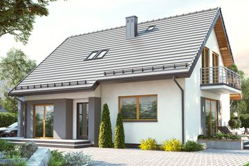  Projekt domu BW-03 wariant 11 bez garażu (JGC1257) - projekt domu parterowego z poddaszem - Zdjęcie 1