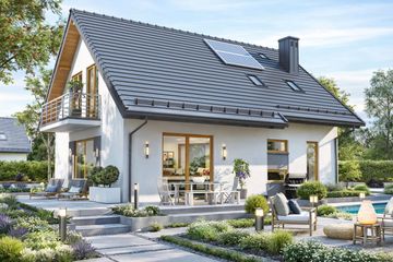  Projekt domu BW-03 wariant 11 bez garażu (JGC1257) - projekt domu parterowego z poddaszem - Zdjęcie 2