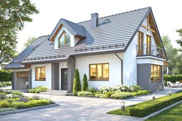  Projekt domu BW-03 wariant 1 (JGC1258) - projekt domu parterowego z poddaszem - Zdjęcie 1