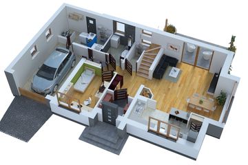  Projekt domu BW-03 wariant 1 (JGC1258) - projekt domu parterowego z poddaszem - Zdjęcie 4