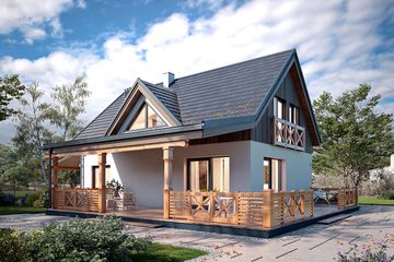  Projekt domu Koniczynka (BSA2370) - projekt domu parterowego z poddaszem - Zdjęcie 6