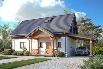  Projekt domu Koniczynka (BSA2370) - projekt domu parterowego z poddaszem - Zdjęcie 2