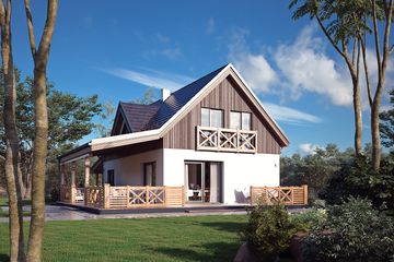  Projekt domu Koniczynka (BSA2370) - projekt domu parterowego z poddaszem - Zdjęcie 3