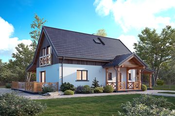  Projekt domu Koniczynka (BSA2370) - projekt domu parterowego z poddaszem - Zdjęcie 4