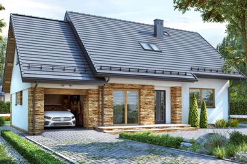  Projekt domu BW-03 wariant 11 (JGC1256) - projekt domu parterowego z poddaszem - Zdjęcie 1