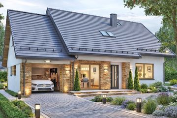  Projekt domu BW-03 wariant 11 (JGC1256) - projekt domu parterowego z poddaszem - Zdjęcie 2