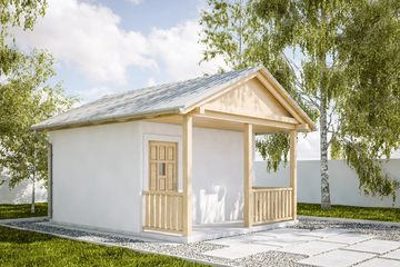  Projekt budynku gospodarczego G416 - Budynek gospodarczy (PRA1444) - projekt budynku parterowego - Zdjęcie 1