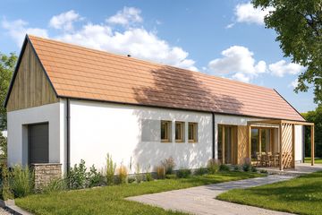  Projekt domu Dopasowany 05 (KZB1051) - projekt domu parterowego - Zdjęcie 3