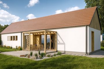  Projekt domu Dopasowany 05 (KZB1051) - projekt domu parterowego - Zdjęcie 2