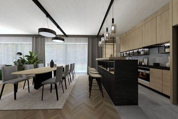 Projekt domu Ka258 T - parterowy z poddaszem dom o powierzchni 161,05 m², dach dwuspadowy - ujęcie 5