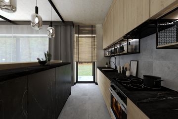 Projekt domu Ka258 T - parterowy z poddaszem dom o powierzchni 161,05 m², dach dwuspadowy - ujęcie 6
