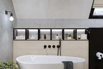 Projekt domu Ka258 T - parterowy z poddaszem dom o powierzchni 161,05 m², dach dwuspadowy - ujęcie 35