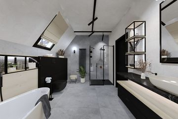 Projekt domu Ka258 T - parterowy z poddaszem dom o powierzchni 161,05 m², dach dwuspadowy - ujęcie 37