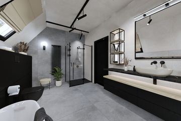 Projekt domu Ka258 T - parterowy z poddaszem dom o powierzchni 161,05 m², dach dwuspadowy - ujęcie 40