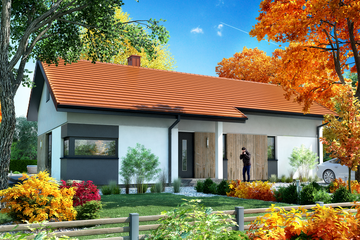  Projekt domu Ka269 Sz (PKT1300) - projekt domu parterowego - Zdjęcie 1