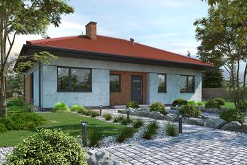  Projekt domu Ka232 (PKT1303) - projekt domu parterowego - Zdjęcie 1