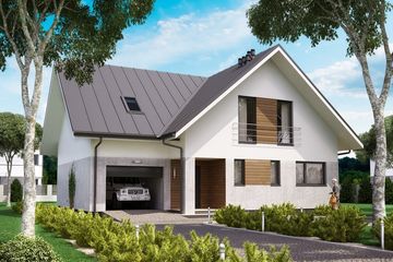  Projekt domu Ka52 war.3 Sz (PKT1311) - projekt domu parterowego z poddaszem - Zdjęcie 1