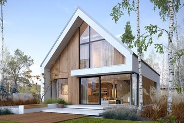  Projekt domu Idealny M1 (WAW1165) - projekt domu parterowego z poddaszem - Zdjęcie 1