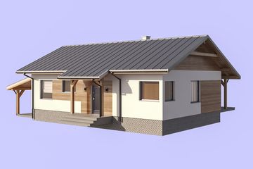  Projekt domu L-312 murowany (SLU1048) - projekt domu parterowego - Zdjęcie 3