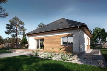  Projekt domu Oradea DCP408 (WOB1782) - projekt domu parterowego z poddaszem - Zdjęcie 3