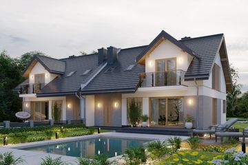  Projekt domu APS 254 wariant 2 ECO (LUA1597) - projekt domu parterowego z poddaszem - Zdjęcie 1