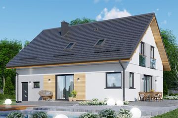  Projekt domu APS 345 ECO (LUA1596) - projekt domu parterowego z poddaszem - Zdjęcie 2
