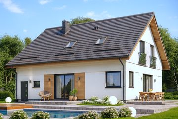  Projekt domu APS 345 ECO (LUA1596) - projekt domu parterowego z poddaszem - Zdjęcie 2