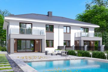  Projekt domu APS 330 dwulokalowy ECO (LUA1598) - projekt domu z pełnym piętrem - Zdjęcie 3