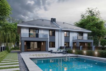  Projekt domu APS 330 wariant 2 bliźniaczy ECO (LUA1594) - projekt domu z pełnym piętrem - Zdjęcie 3